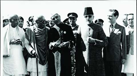 Azad with Patel, Rajagopalachari and Nehru.