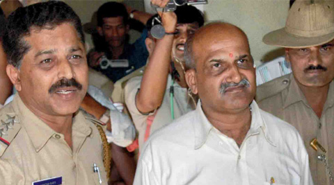  Muthalik, the controversial chief of Sri Rama Sene, is linked with the attack on women at a pub in Mangalore in 2009. (Express Archive) 