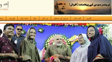 BJP prime ministerial candidate Narendra Modi on Wednesday launched a new website in Urdu.