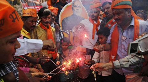 Celebrations have begun even before his arrival in the national capital. (Source: AP)