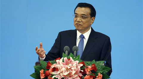 Chinese Premier Li Keqiang makes a speech at the opening ceremony of the annual meeting of Global Research Council at the Great Hall of the People in Beijing Tuesday, May 27, 2014. (Source: AP)