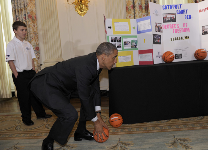 Barack Obama encourages girls to take up Science at Annual White House Science Fair