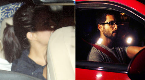 Shahid Kapoor took to the wheel of his fancy ride, while Jacqueline slipped into the backseat of her own car. 
