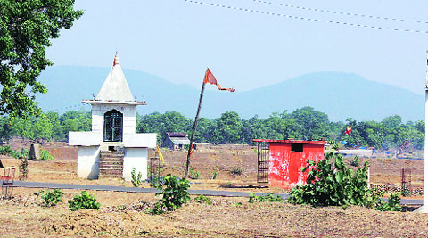 The controversial land where Dalits want to build a Buddha Vihar. 