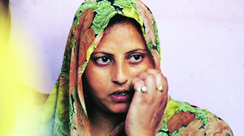 Geeta Pandit at her residence in Dadri on Monday. (Source: Express photo by - geeta-main