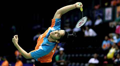 World No. 8 Saina had an easy outing against P C Thulasi, whom she beat 21-18 21-15 in a 42-minute battle. (Source: IE File Photo)