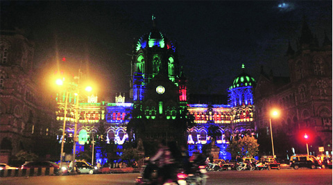 Meanwhile, the Central Railway is also gearing up to introduce thematic lighting for the heritage building at CST. (Source: Express photo by Kevin DSouza)
