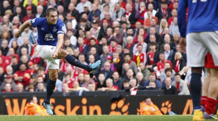 Phil Jageilika of Everton equalised deep inside stoppage-time on Saurday. (Source: Reuters)