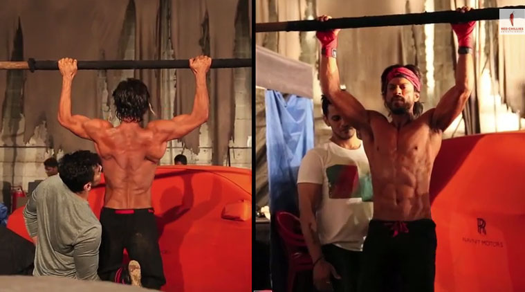 Shah Rukh Khan Shows Off His Abs Exercise Completes Hrithiks ‘bangbangdare The Indian Express
