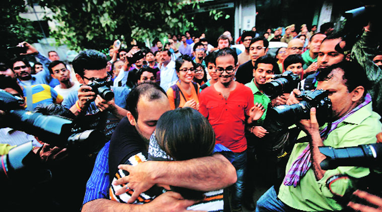 Kiss Of Love Campaign They Lock Horns Over Locking Lips The Indian Express 