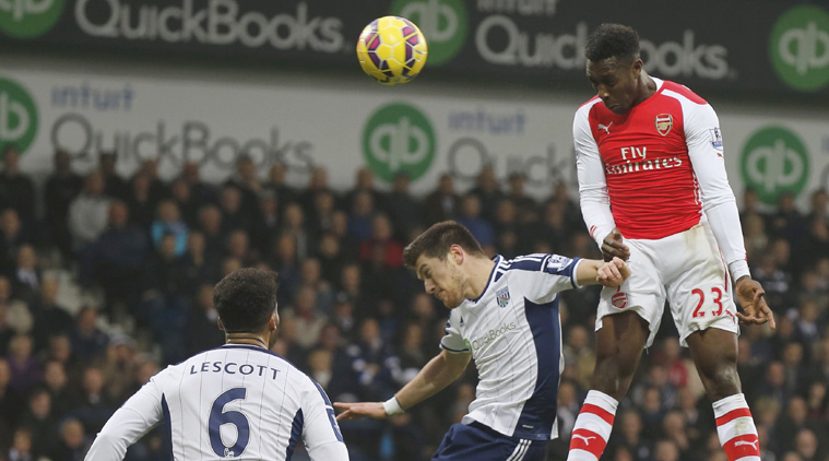 Welbeck soared above the West Brom defense and headed past Ben Foster despite the goalkeeper getting a hand to the ball. (Source: Reuters)