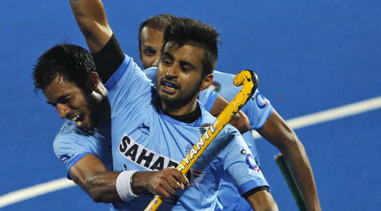 Manpreet gave India a crucial lead and then Rupinderpal converted a PC to make it 3-2. (Source: AP)