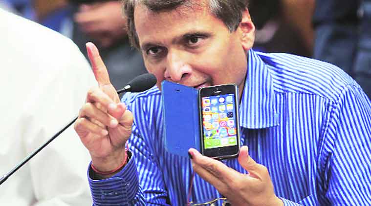 Image result for Railway Minister Suresh Prabhu will get tickets for passengers, mobile app tickets only