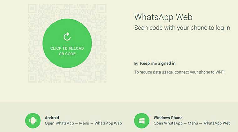 Whatsapp For Web Launched The Indian Express