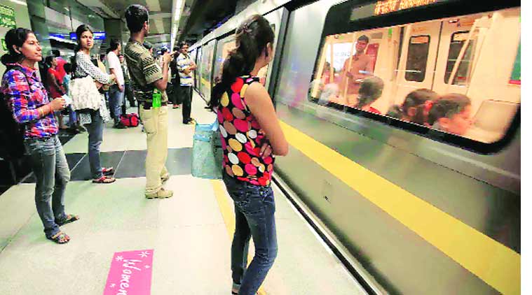 Image result for delhi metro ladies