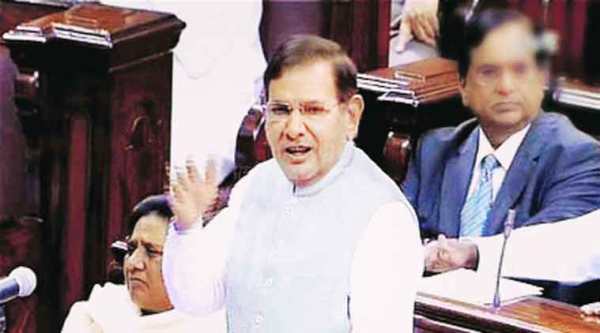 JD(U) leader Sharad Yadav speaks in Rajya Sabha  on Thursday. (PTI)