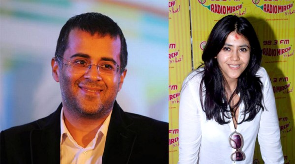 Ekta Kapoor, Chetan Bhagat, Ekta Kapoor Chetan Bhagat, Kuch Toh Hai Tere Mere Darmiyaan, Balaji Telefilms, Entertainment news