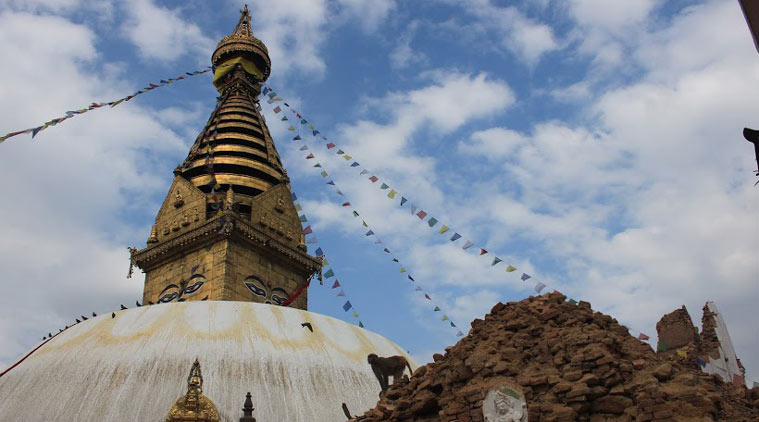 Stupa Swayambhunath di Nepal diguncang gempa 7.8 Mw