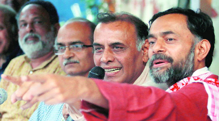 AAP rebel leader Yogendra Yadav hits out, calls show cause notice.