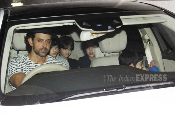 PHOTOS: Hrithik Roshan watches ‘The Martian’ with his sons Hrehaan