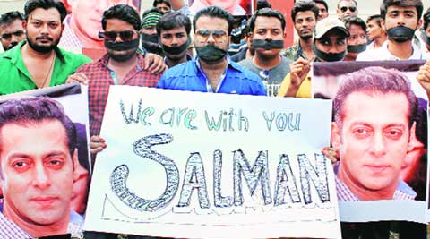 Salman Convicted Near his house well-wishers kept vigil