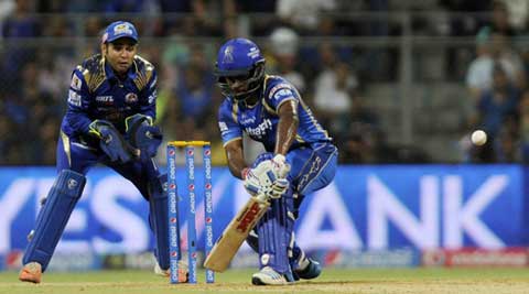 MI vs RR, RR vs MI, MI RR, IPL 2015, IPL 8, IPL, Mumbai Indians, Rajasthan Royals, Indian Premier League, Sanju Samson, Cricket News, IPL News, Cricket