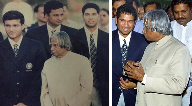 Rare Pics: APJ Abdul Kalam with Sachin, Sourav, Rahul