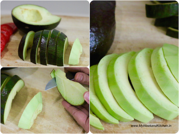 how to cut avocado slices