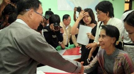 Myanmar democratic leader Suu Kyi registers for November elections