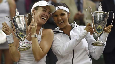 Sania Mirza, wimbledon, wimbledon 2015, sania, sania mirza india, india sania mirza, sania mirza martina hingis, martina hingis, sania mirza tennis, sania mirza wimbledon, wimbledon news, wimbledon results, wimbledon score, sania mirza news