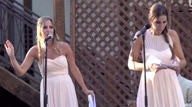 Video Watch These Two Sisters Give An Epic Wedding Toast For Their 
