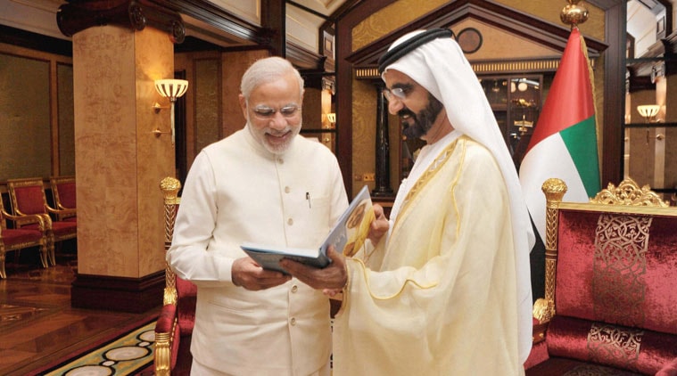 modi in uae, pm modi, narendra modi, United Arab Emirates, modi UAE visit, UAE crown prince, Mohamed Bin Zayed AI Nahyan, Modi UAE crown prince talks, UAE India deals, UAE india relationship, UAE news, india news, latest news, top stories