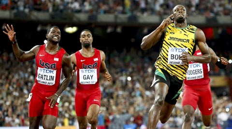 Usain Bolt, Usain Bolt gold, Usain Bolt gold medal, Usain Bolt 100m gold, Bolt 100m gold, Justin Gatlin, World Athletics Championships, Sports News, Sports