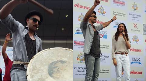 Ranveer Singh, Deepika Padukone turn the heat on in  Pune at ‘Bajirao Mastani’ song launch