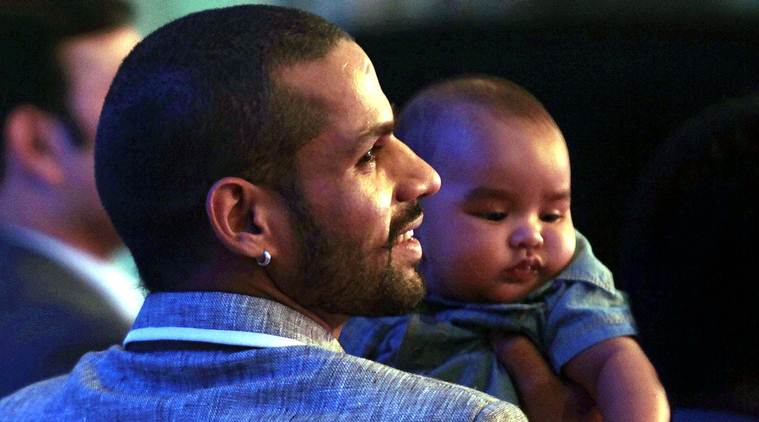 Image result for Dhawan with his son