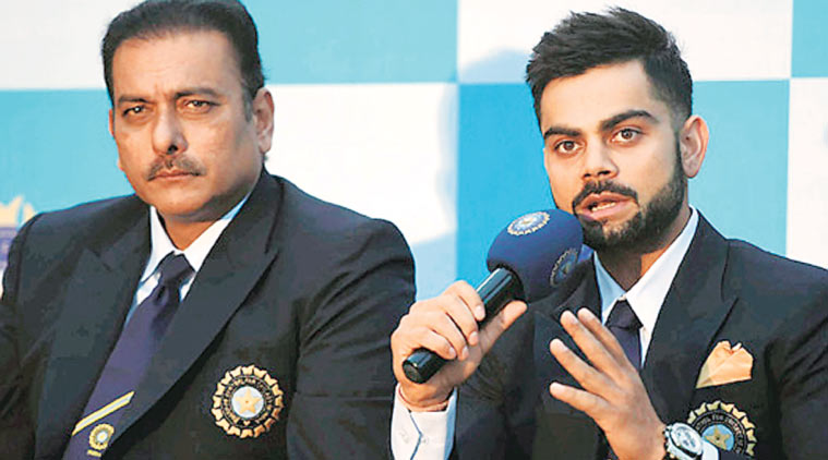 Image result for virat kohli and ravi shastri