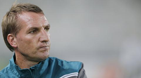 Liverpool's manager Brendan Rodgers reacts as he attends a training session of his team at Matmut Atlantique stadium in Bordeaux, Southwestern France, September 16, 2015. Liverpool will face Girondins Bordeaux in Europa League soccer match on Thursday. REUTERS/Regis Duvignau