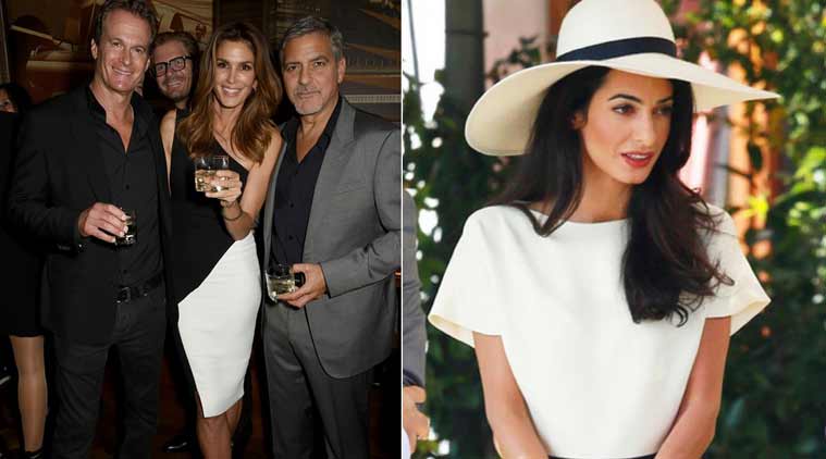 Cindy Crawford, George Clooney, Amal Clooney 