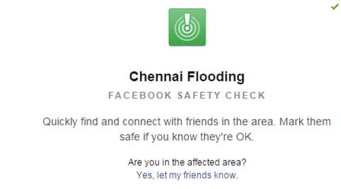 #ChennaiFloods: Facebook Safety Check, Google’s crisis response page go live