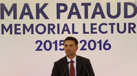 Rahul Dravid at MAK Pataudi Memorial Lecture 2015-16