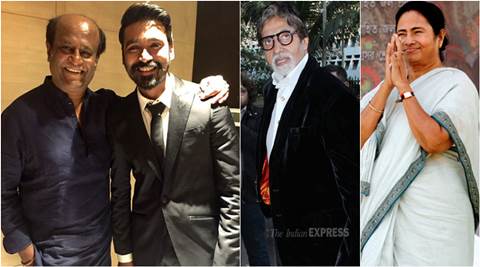 Mamata Banerjee, Amitabh Bachchan,  Dhanush wish ‘superstar’ Rajinikanth on his 65th birthday
