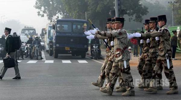 Republic Day Parade, Republic Day Celebration, French Troops, french soldiers, Republic Day Parade rehearsal, Francois Hollande, French President Republic Day Parade pics, Republic Day Parade Photos