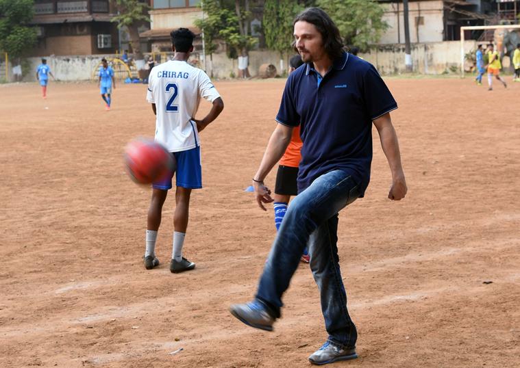 Lutz Pfannenstiel at the BMC ground, Colaba on Thursday. Express photo by Kevin DSouza, Mumbai 19-11-2015.