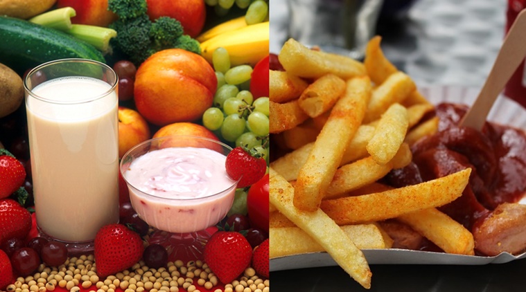 Healthy Diet And Junk Food