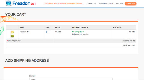 How to waste your day trying to buy the Freedom 251