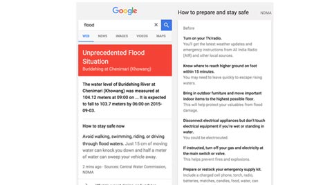 Google public alerts will now give information on floods in India