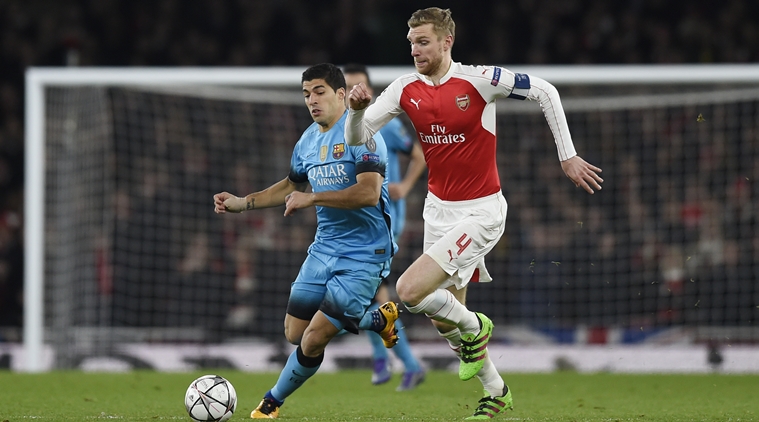 Arsenal, Arsenal updates, Champions League, Champions League updates, Premier league, Premier league updates, Per Mertesacker Per Mertesacker updates, Barcelona, Barca vs Arsenal, Arsenal vs Man U, sports, football news, Football 