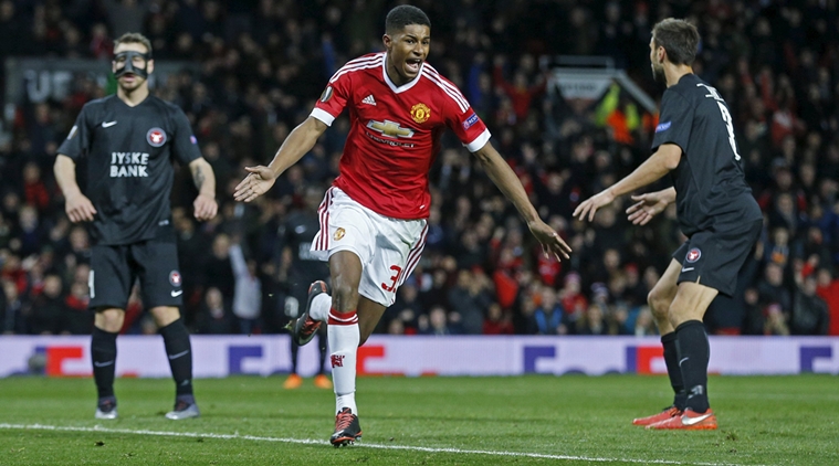 Europa league, Manchester United vs Midtjylland, Man u vs Midtjylland, man utd Midtjylland, Marcus Rashford, Rashfor goal, sports, football news, Football