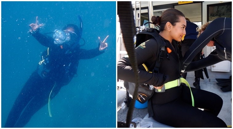 sonakshi sinha, sonakshi sinha scuba diving, sonakshi sinha pics, sonakshi sinha movies, sonakshi sinha upcoming movies, sonakshi sinha news, sonakshi sinha latest news, entertainment news