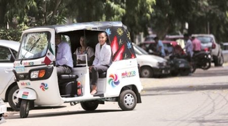 Delhi, air problem, delhi air pollution, air pollution, Autorickshaw, diplomatic plate, diplomatic plate Autorickshaw, Mexican Ambassador, Melba Pria, mexico, delhi news, india news